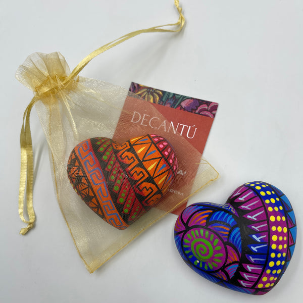 Imán de corazón alebrije.